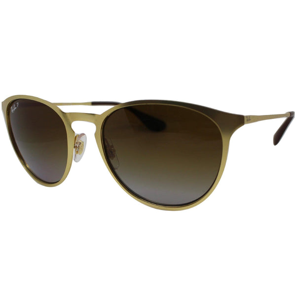 Ray-Ban Erika Gold Sunglasses brown gradient polarized lenses