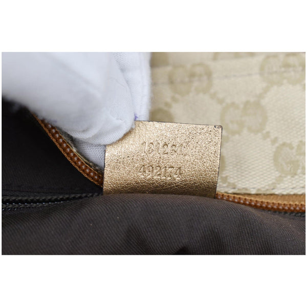 Gucci Sherry GG Canvas Leather Tote Bag Beige - Preloved