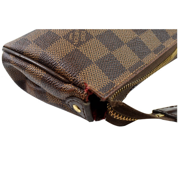 Louis Vuitton Pochette Eva Damier Ebene Crossbody Bag corner close view