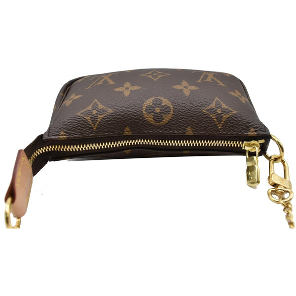 LOUIS VUITTON  Mini Pochette Monogram Canvas Accessoires Pouch Brown