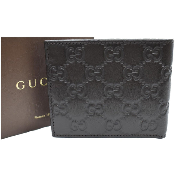 GUCCI Microguccissima Bifold Leather Wallet Black 260987