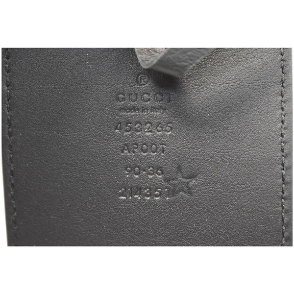 GUCCI Wide Double G Buckle Leather Belt Black Size 90/36 453265