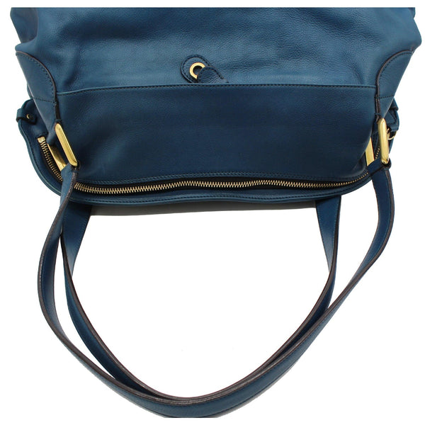 CHLOE Cary Zipped Leather Tote Bag Blue