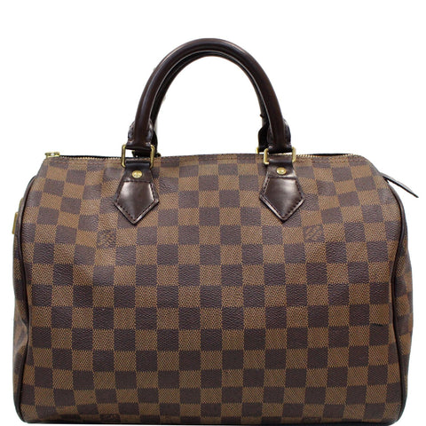 LOUIS VUITTON Speedy 35 Damier Ebene Satchel Bag Brown