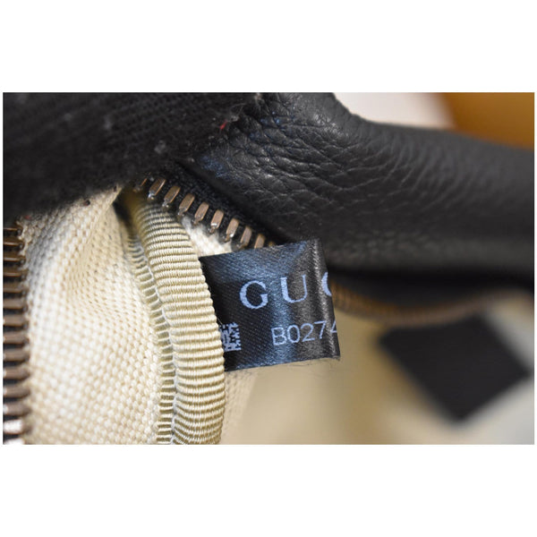 GUCCI Print Medium Leather Belt Bag Black 530412