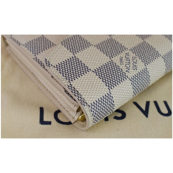 Louis Vuitton Damier Azur Sarah Wallet For Women White  - lv corner
