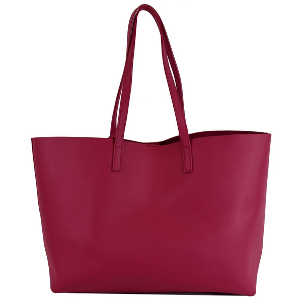 YVES SAINT LAURENT Large Leather Shopping Tote Bag Pink