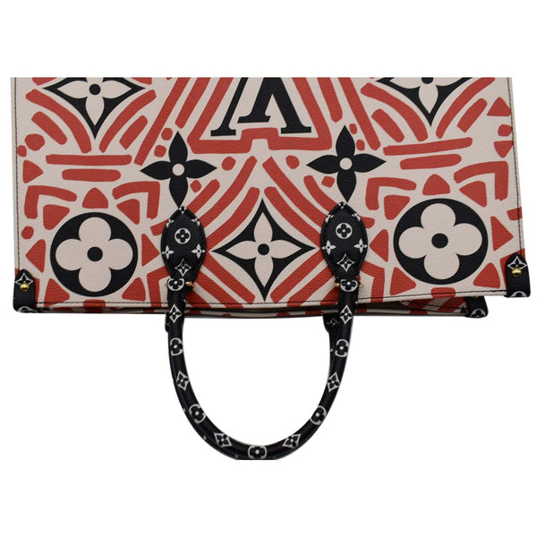 LOUIS VUITTON Onthego GM Crafty Monogram Giant Canvas Shoulder Bag Red