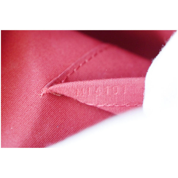 LOUIS VUITTON Rayures Alma BB Vernis Leather Satchel Crossbody Bag Pomme D'Amour