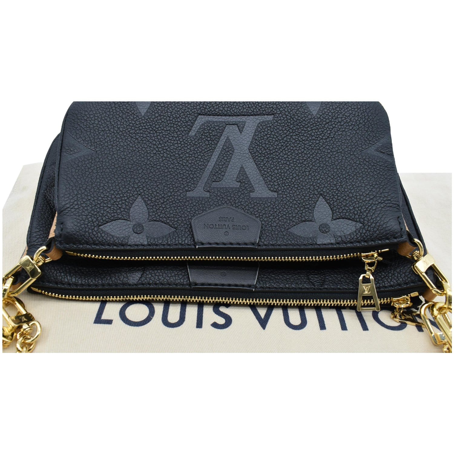 Louis Vuitton Multi Pochette Monogram Empreinte Shoulder Bag Black