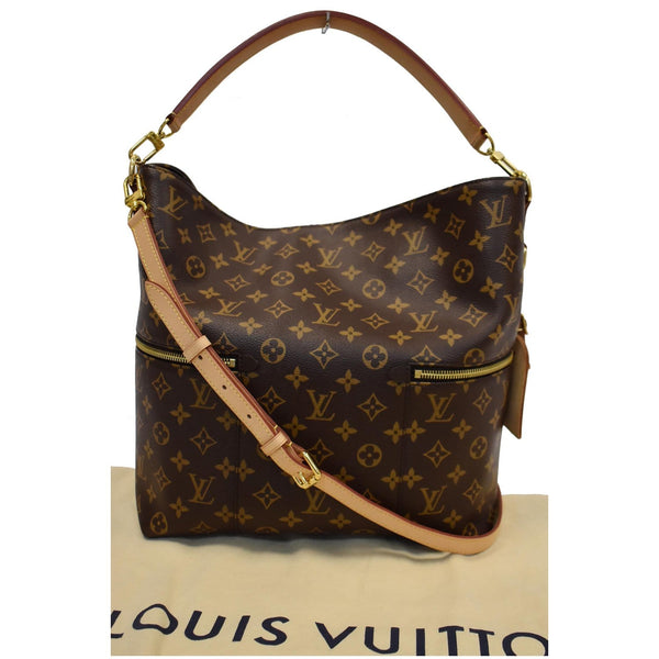 LOUIS VUITTON Melie Monogram Canvas Hobo Shoulder Bag Brown