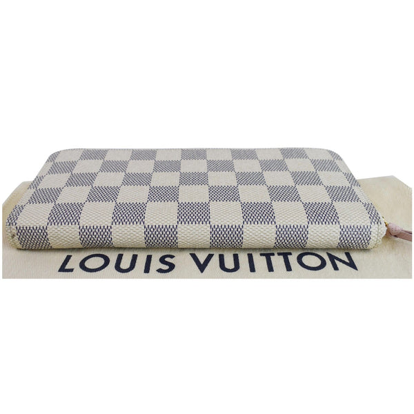 LOUIS VUITTON Clemence Damier Azur Zippy Wallet White