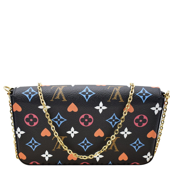 LOUIS VUITTON Pochette Felicie Game On Canvas Crossbody Bag Multicolor