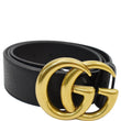 Gucci Double G Buckle Black Leather Belt - Preowned