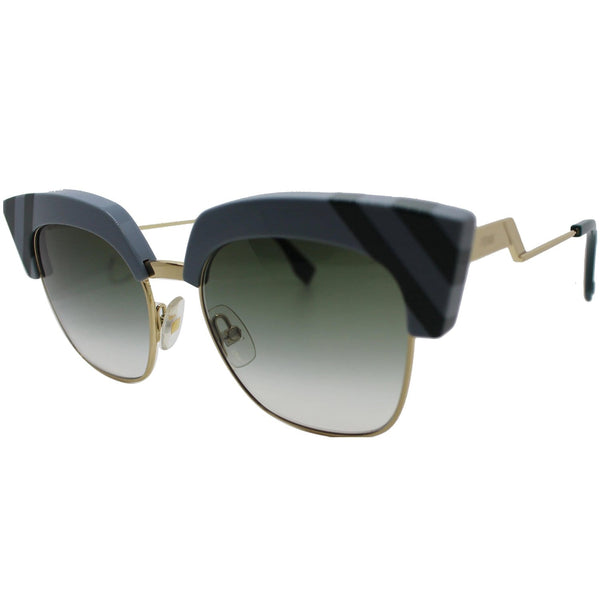 Fendi Wave Azure Sunglasses Grey Gradient Lens