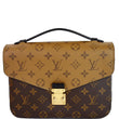 LOUIS VUITTON Metis Pochette Reverse Monogram Canvas Crossbody Bag Brown