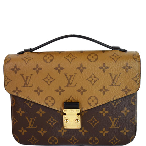 LOUIS VUITTON Metis Pochette Reverse Monogram Canvas Crossbody Bag Brown