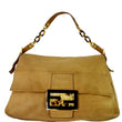 FENDI Mama Forever Large Flap Leather Shoulder Bag Yellow