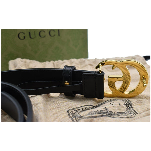 Gucci Double G Buckle Leather Belt Black | Dallas Handbags