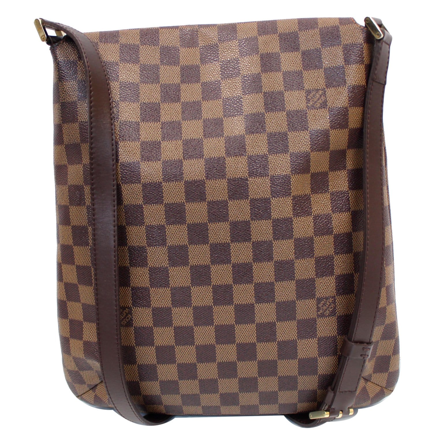 Louis Vuitton Musette Shoulder Bag in Ebene Damier Canvas and Brown