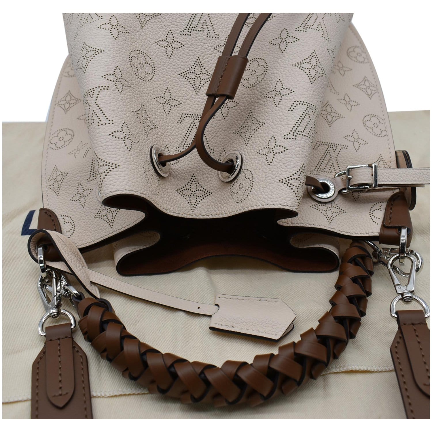 Louis Vuitton Mahina Leather Bucket Bag