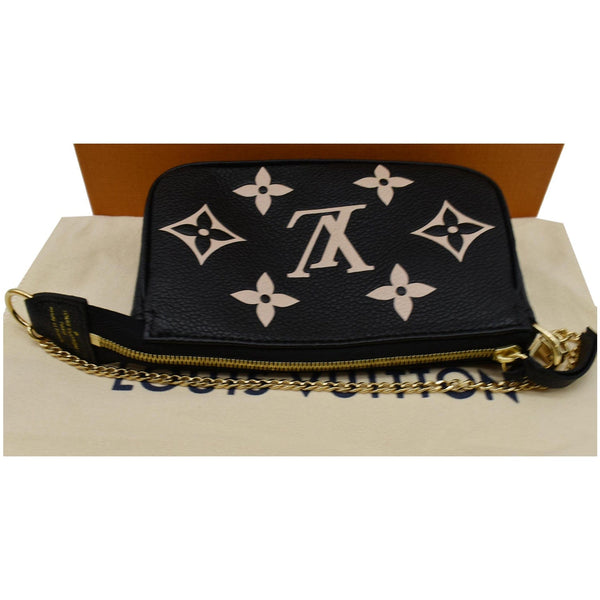 LOUIS VUITTON Mini Pochette Bicolor Monogram Empreinte Accessoires Pouch Black