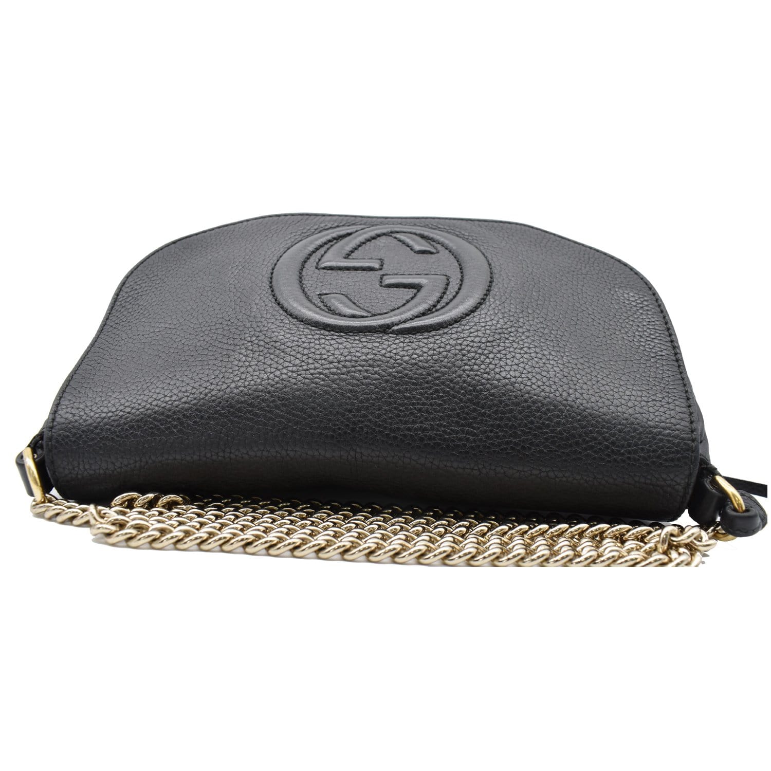 Gucci Soho Shoulder Bag Chain Strap Medium Black in Leather - US