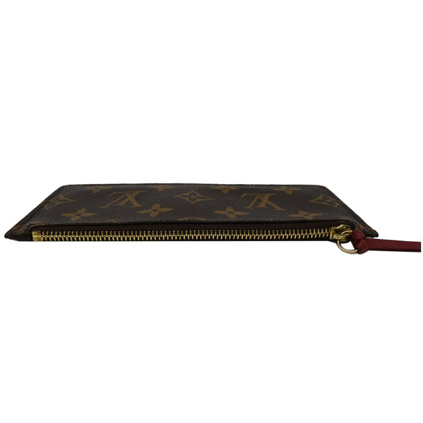 LOUIS VUITTON Felicie Zippered Monogram Canvas Insert Pouch Brown