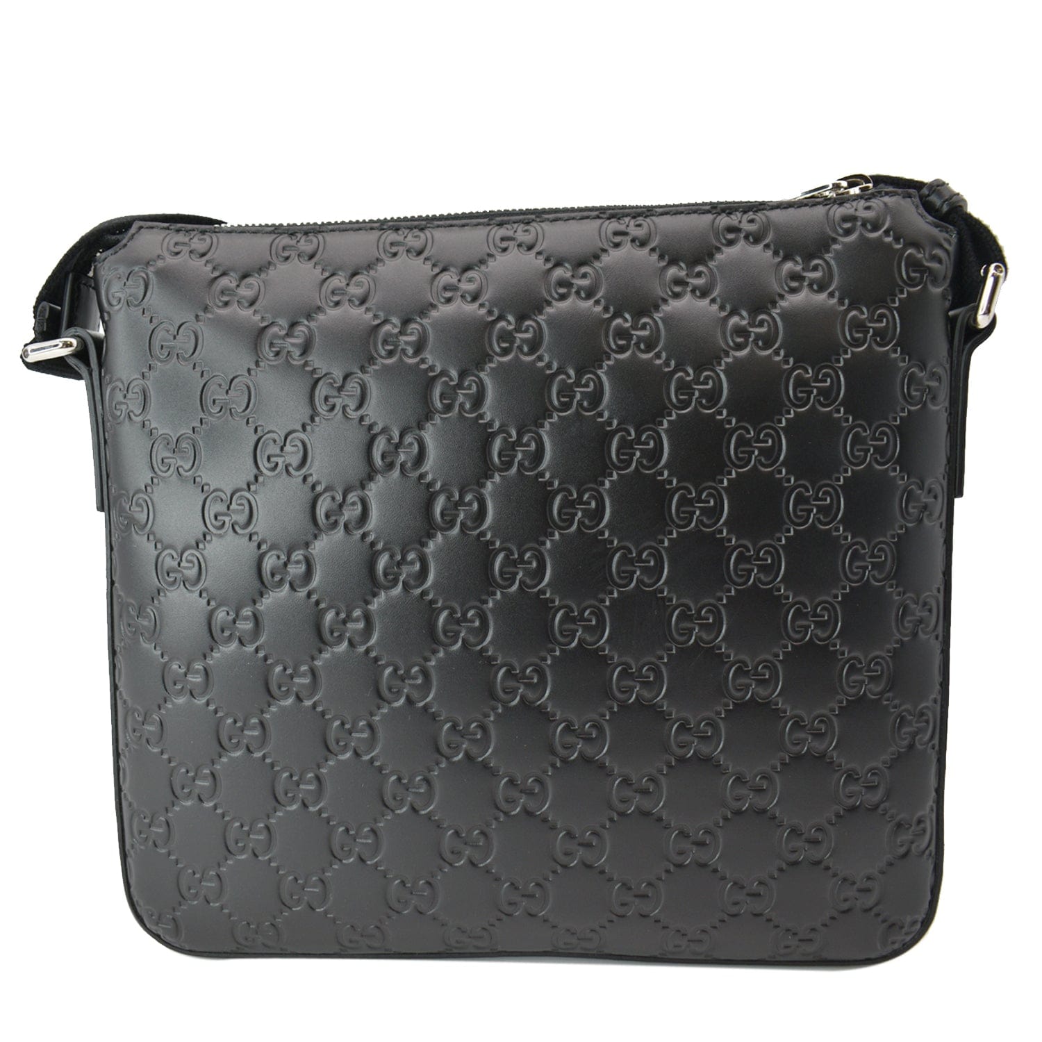 leather. gucci messenger bag