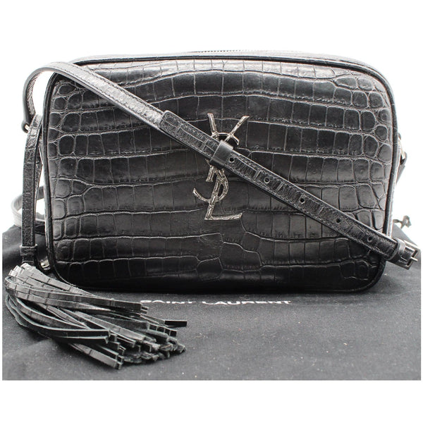 Yves Saint Laurent Lou Crocodile Leather Crossbody Bag for sale
