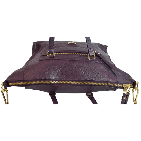 LOUIS VUITTON Lumineuse PM Monogram Empreinte Leather Shoulder Bag Plum