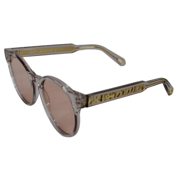 CHLOE 52 MM Round Sunglasses Champagne/Pink CE753S 688 - Final Sale