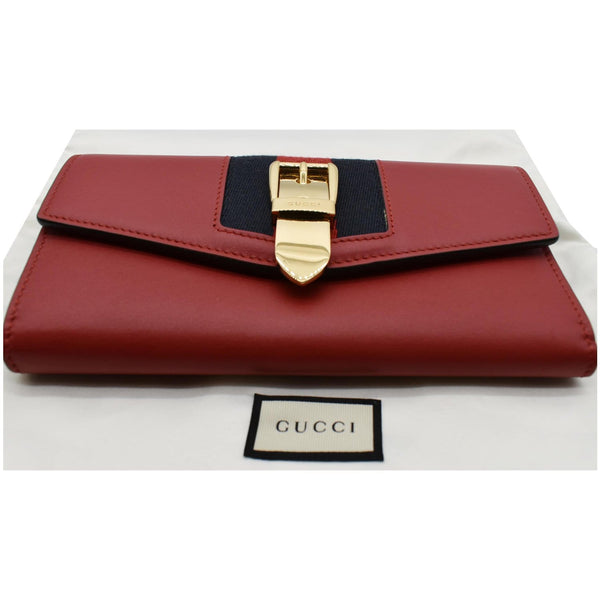 Gucci Sylvie Continental Leather Wallet Red - Dallas Handbags