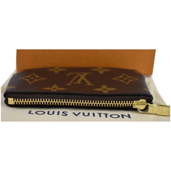LOUIS VUITTON Pochette Key Cles Monogram Canvas Coin Case Brown