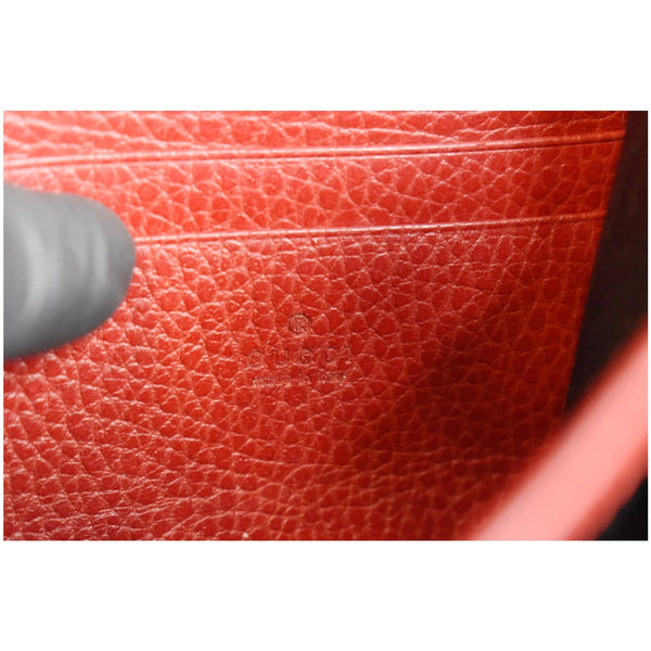 GUCCI Dionysus Mini Leather Crossbody Chain Wallet Red 401231