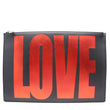 GIVENCHY LOVE Leather Zip Clutch bag Black