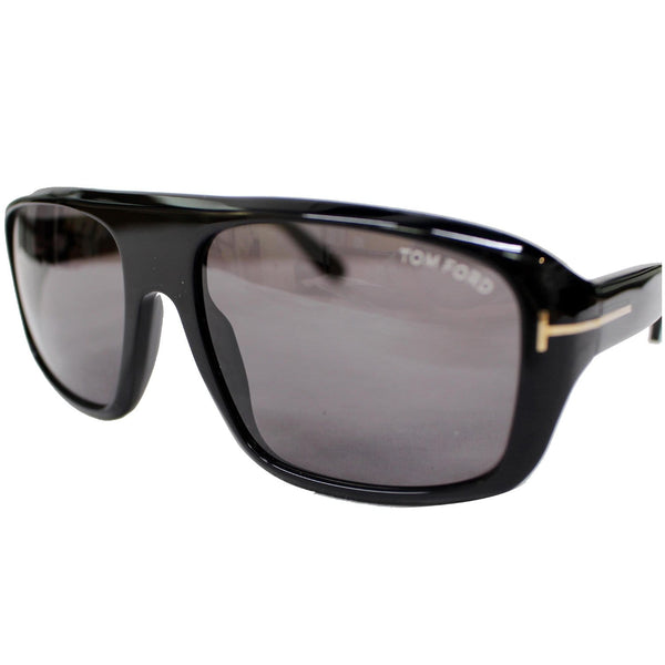 TOM FORD FT0754 01A 59 Duke Shiny Black Sunglasses Smoke Lens