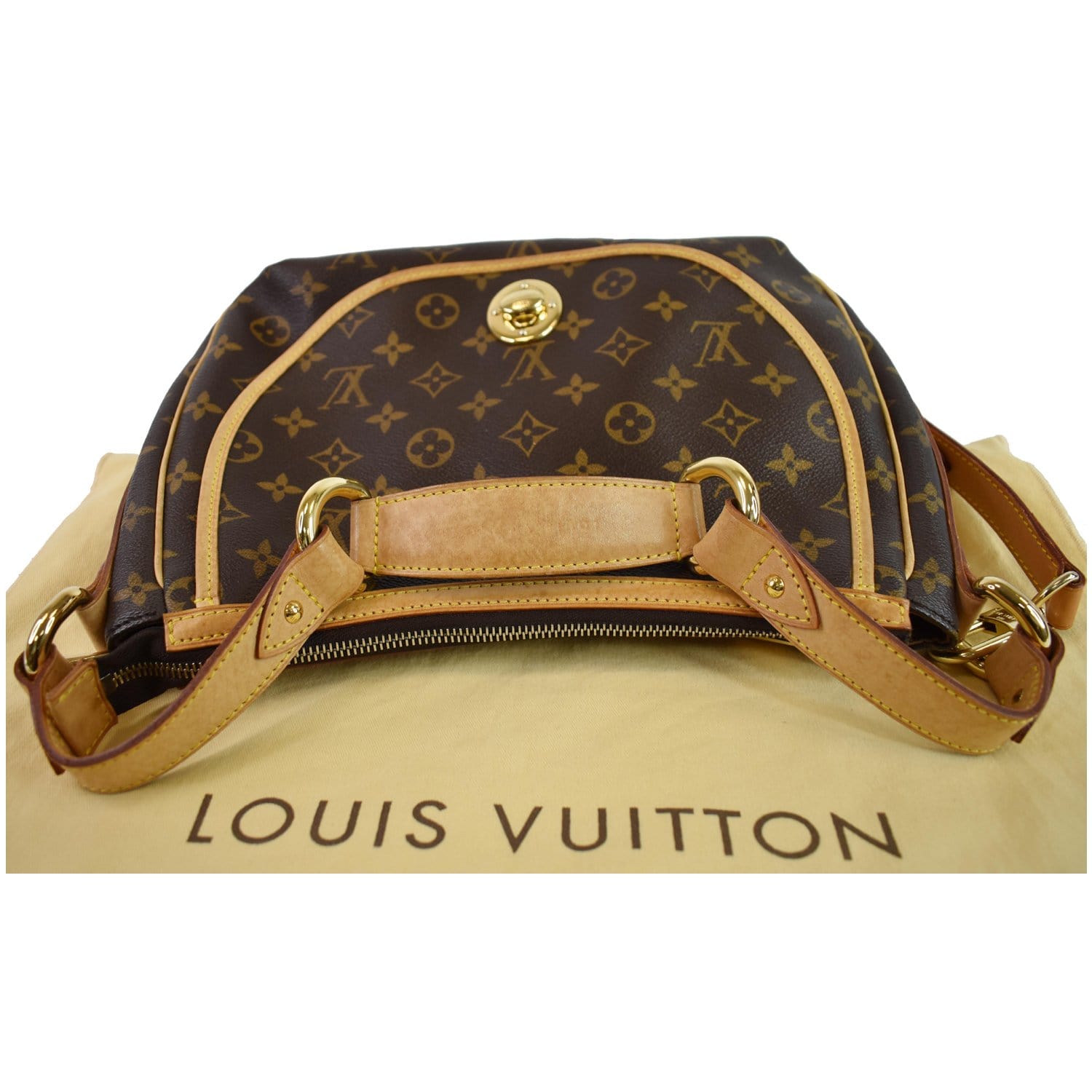 Louis Vuitton Brown Monogram Tulum GM Leather Cloth ref.142630 - Joli Closet