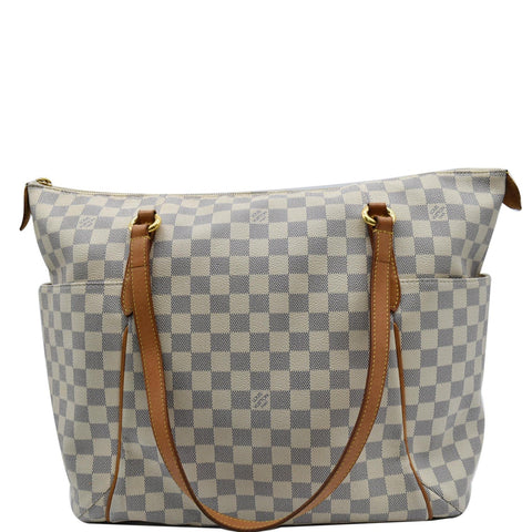 LOUIS VUITTON Totally GM Damier Azur Shoulder Bag White
