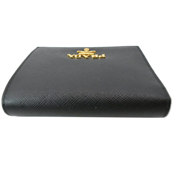 PRADA Small Saffiano Leather Wallet Black
