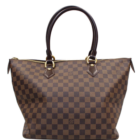 LOUIS VUITTON Saleya MM Damier Ebene Shoulder Bag Brown