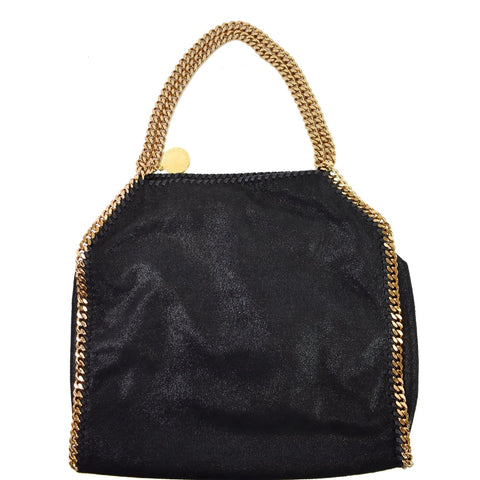 STELLA MCCARTNEY Falabella Leather Chain Shoulder Bag Black