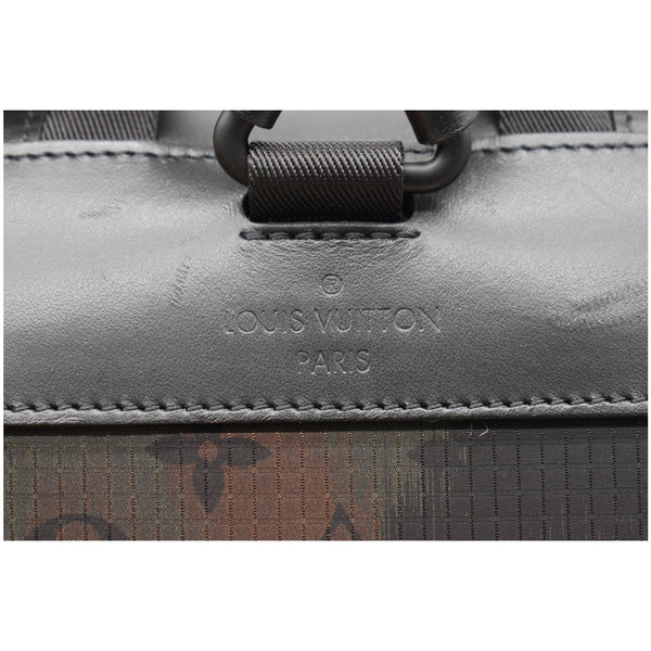 LOUIS VUITTON Christopher PM Camouflage Nylon Monogram Backpack Bag Black