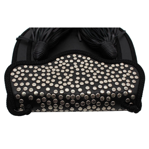 YVES SAINT LAURENT Opium 2 Studded Leather Tassel Bag Black
