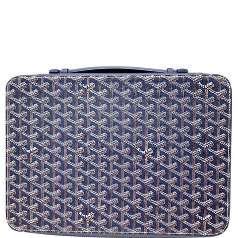 GOYARD Universal Companion Portfolio Goyardine Canvas Briefcase Bag Black