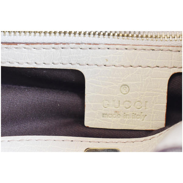 GUCCI Hasler Horsebit GG Canvas Leather Hobo Bag Beige 137388