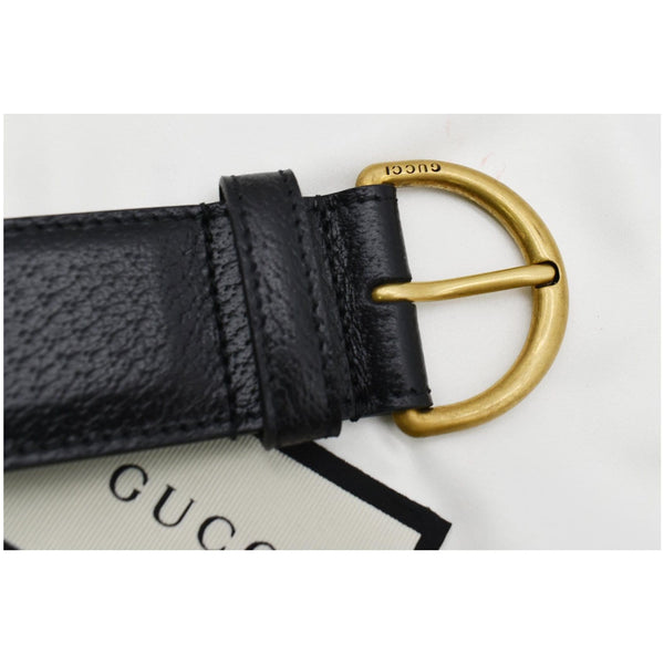 GUCCI Leather Belt Black 573325 Size 85 34