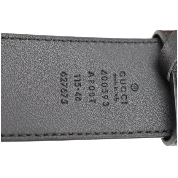 GUCCI 2015 Re-Edition Double G Wide Leather Belt Black 400593