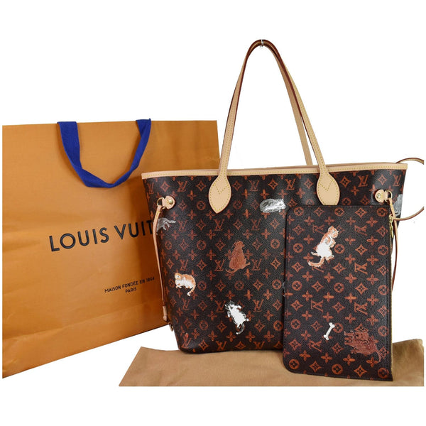 Louis Vuitton Catogram Neverfull MM Canvas Shoulder Bag -customer view