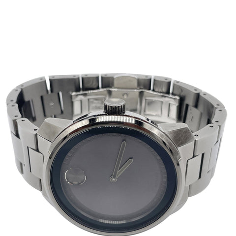 MOVADO Bold Metals 3600259 Swiss SS Watch Gunmetal Dial 43MM